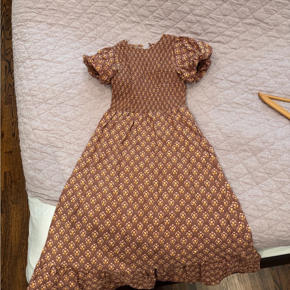 Shop the Mint Floral Maxi Dress - Brown and Orange - Picture 2 of 3